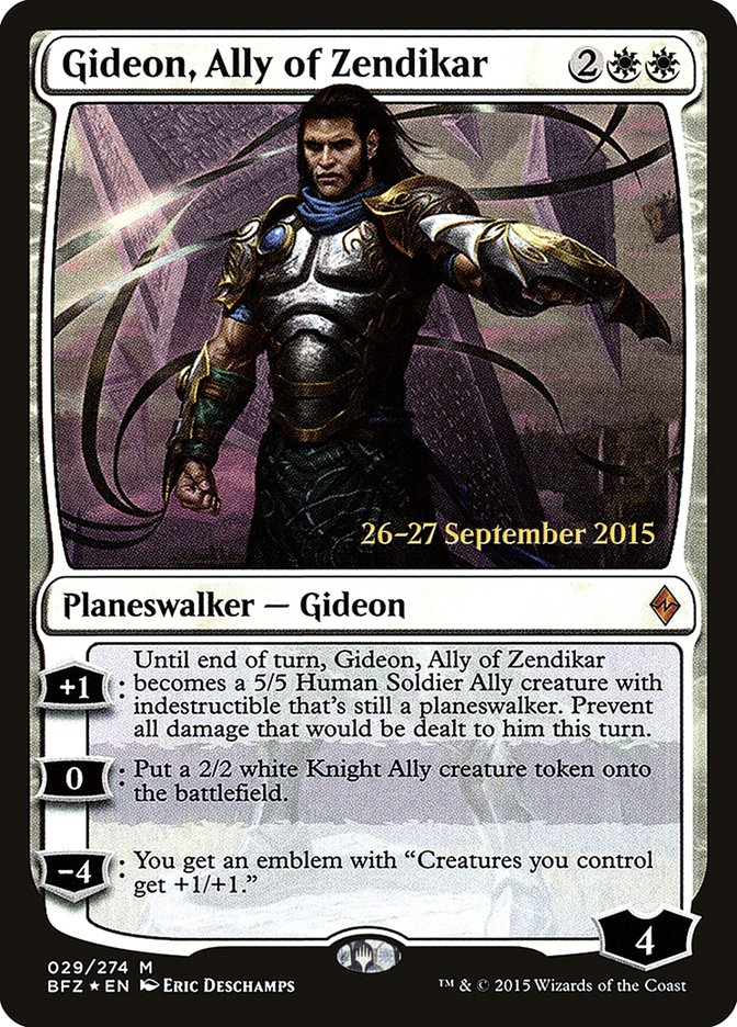 Gideon, Ally of Zendikar [Battle for Zendikar Prerelease Promos] - Evolution TCG