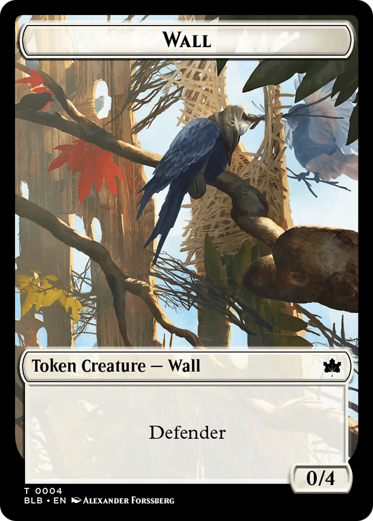 Wall // Intrepid Rabbit Double-Sided Token [Bloomburrow Tokens] - Evolution TCG