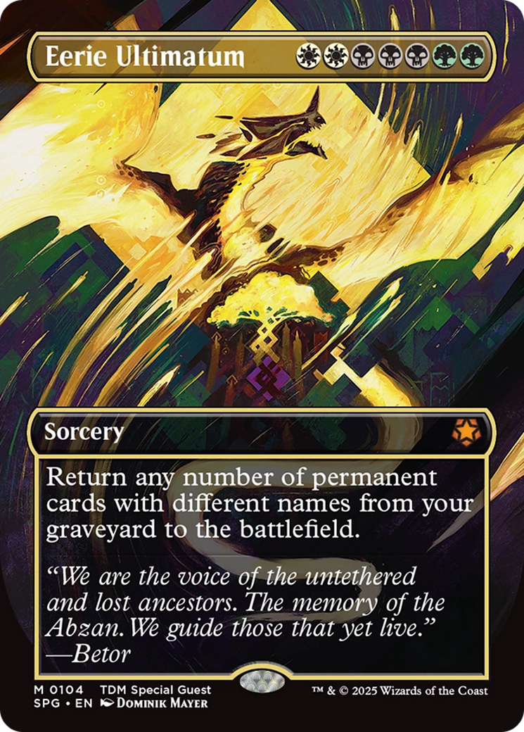 Eerie Ultimatum (Borderless) [Tarkir: Dragonstorm Special Guests] - Evolution TCG