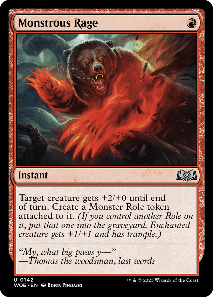 Monstrous Rage [Wilds of Eldraine] - Evolution TCG