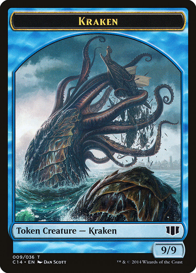 Kraken // Zombie (011/036) Double-Sided Token [Commander 2014 Tokens] - Evolution TCG
