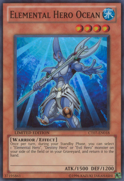 Elemental Hero Ocean [CT07-EN018] Super Rare - Evolution TCG