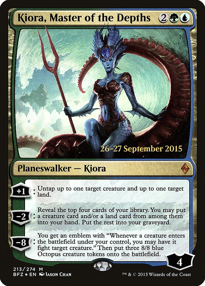 Kiora, Master of the Depths [Battle for Zendikar Prerelease Promos] - Evolution TCG
