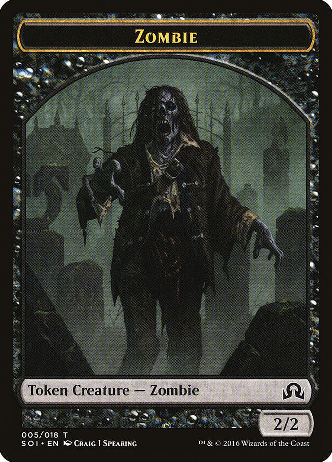 Zombie Token [Shadows over Innistrad Tokens] - Evolution TCG