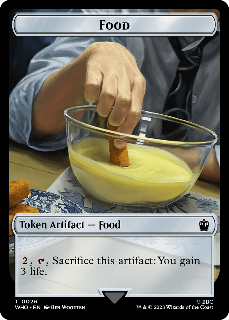 Horse // Food (0026) Double-Sided Token [Doctor Who Tokens] - Evolution TCG