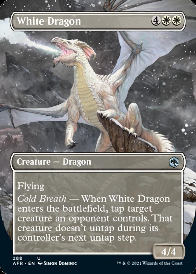 White Dragon (Borderless Alternate Art) [Dungeons & Dragons: Adventures in the Forgotten Realms] - Evolution TCG
