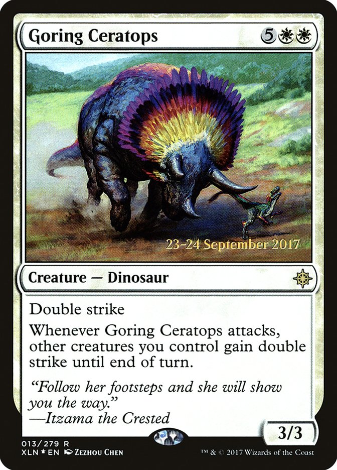 Goring Ceratops [Ixalan Prerelease Promos] - Evolution TCG