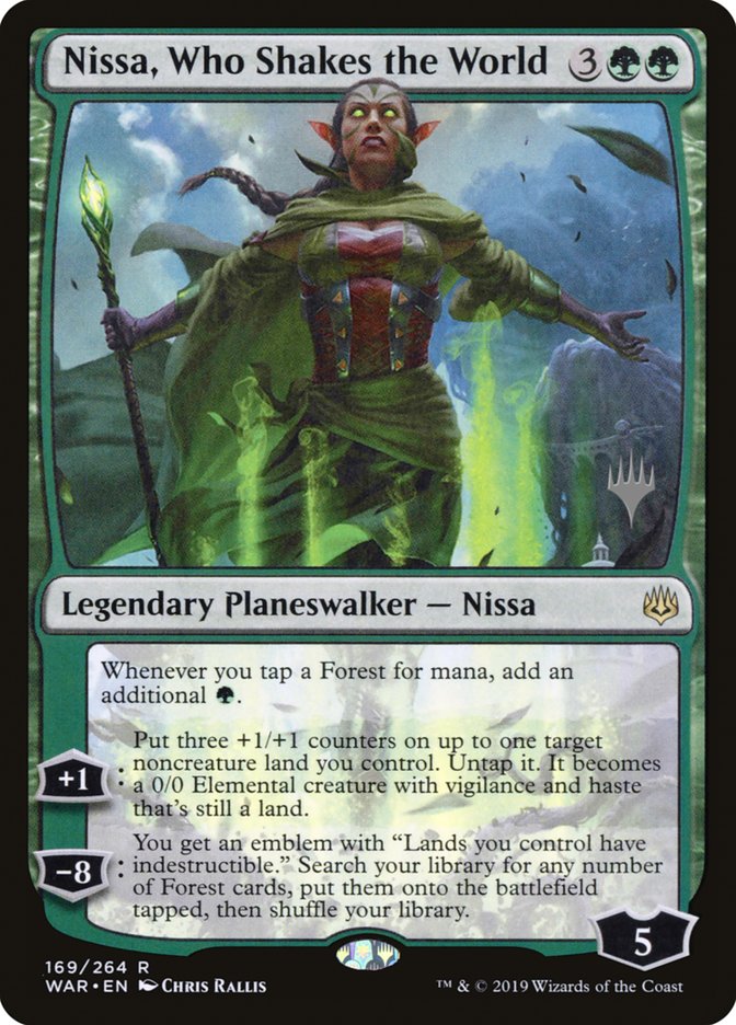 Nissa, Who Shakes the World (Promo Pack) [War of the Spark Promos] - Evolution TCG