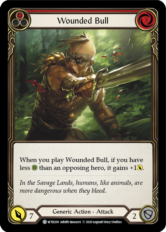Wounded Bull (Red) [U-WTR200] (Welcome to Rathe Unlimited)  Unlimited Normal - Evolution TCG
