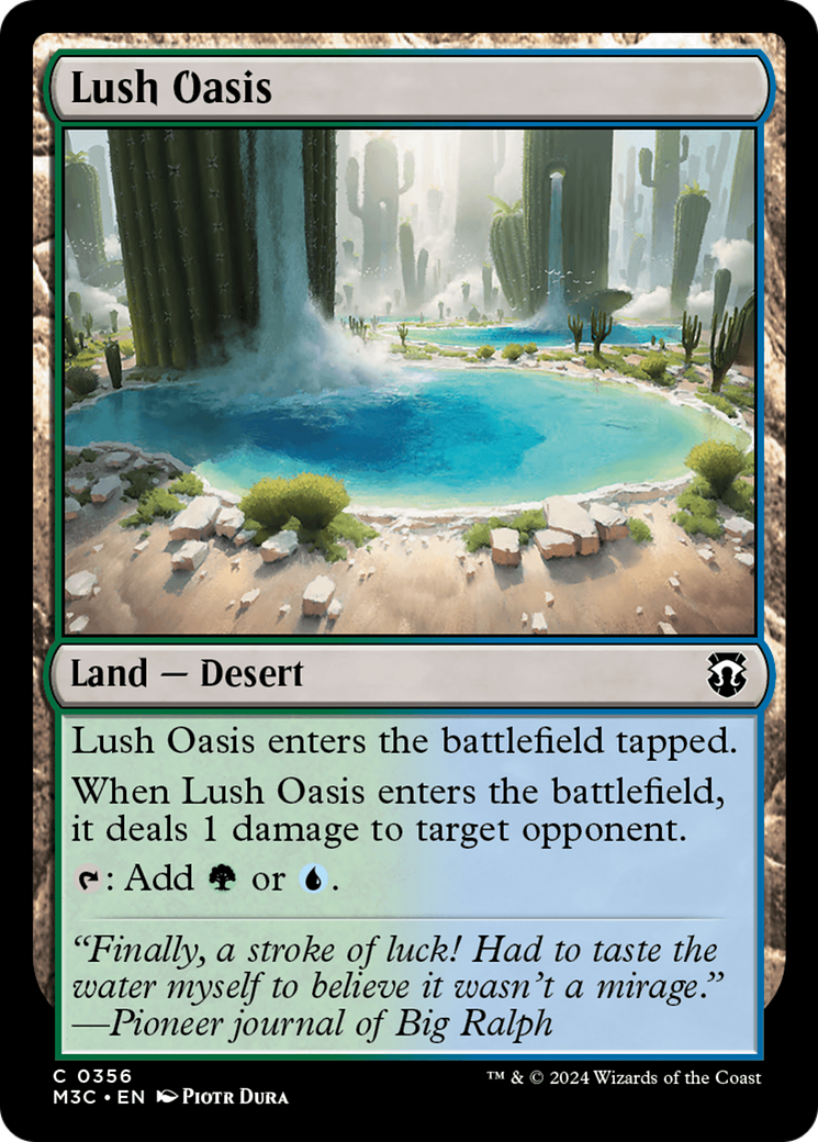 Lush Oasis (Ripple Foil) [Modern Horizons 3 Commander] - Evolution TCG