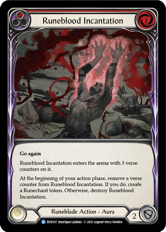 Runeblood Incantation (Red) [EVR107] (Everfest)  1st Edition Rainbow Foil - Evolution TCG
