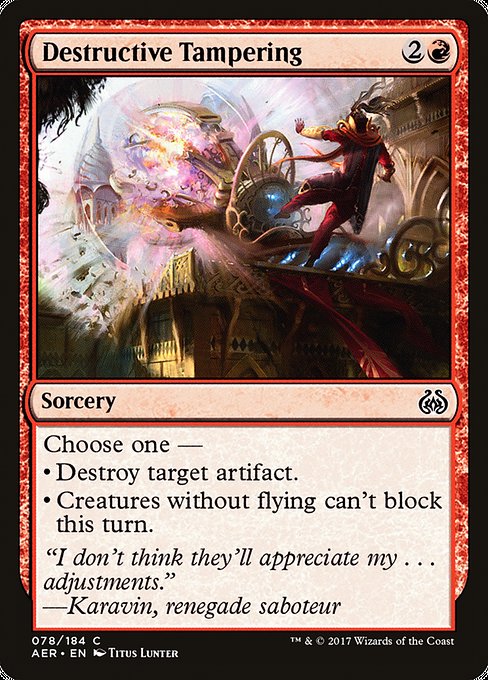 Destructive Tampering [Aether Revolt] - Evolution TCG | Evolution TCG