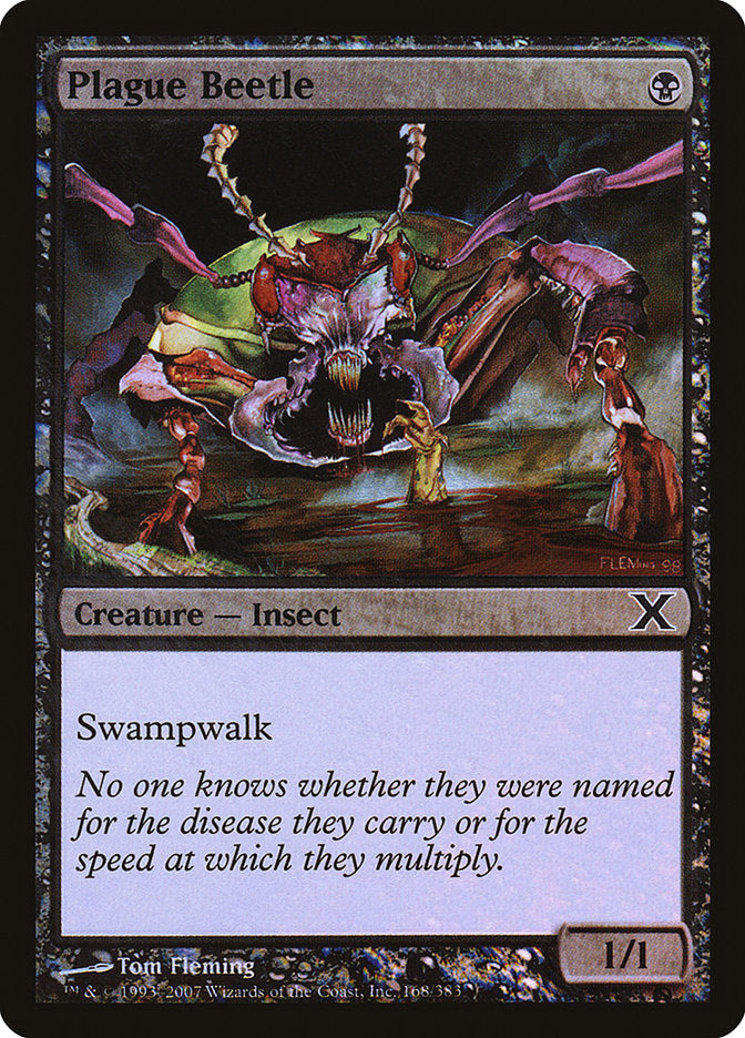 Plague Beetle (Premium Foil) [Tenth Edition] - Evolution TCG