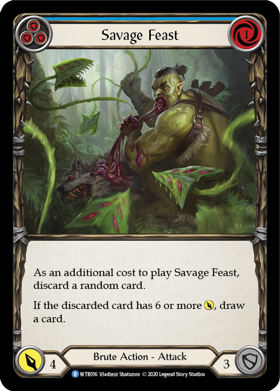 Savage Feast (Blue) [U-WTR016] (Welcome to Rathe Unlimited)  Unlimited Normal - Evolution TCG