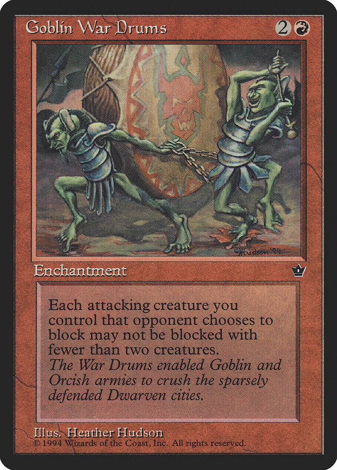 Goblin War Drums (Heather Hudson) [Fallen Empires] - Evolution TCG