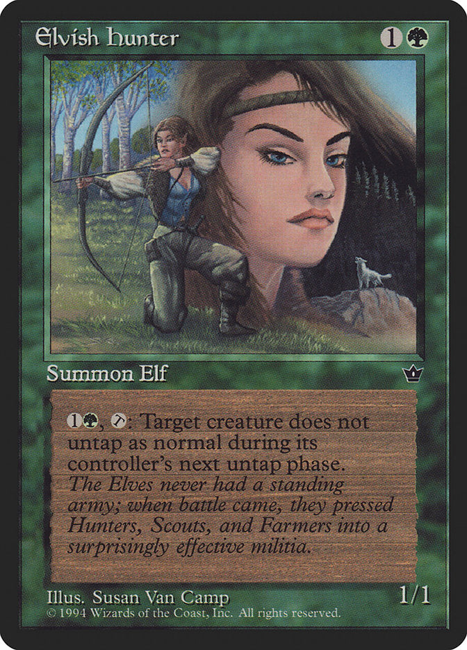 Elvish Hunter (Susan Van Camp) [Fallen Empires] - Evolution TCG