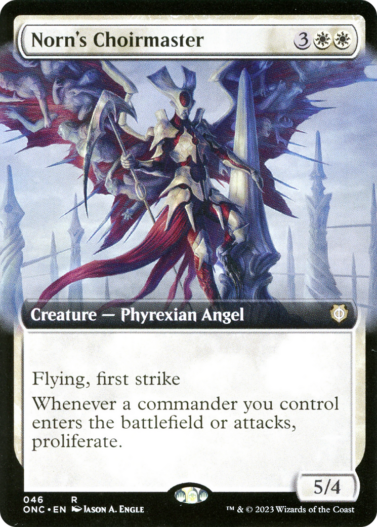 Norn's Choirmaster (Extended Art) [Phyrexia: All Will Be One Commander] - Evolution TCG