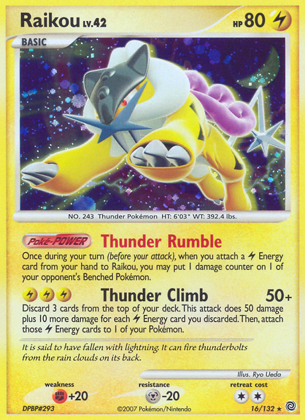 Raikou (16/132) [Diamond & Pearl: Secret Wonders] - Evolution TCG