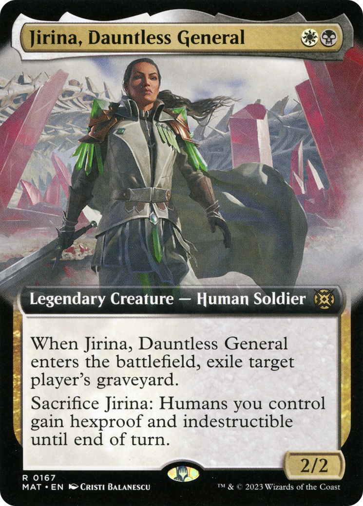 Jirina, Dauntless General (Extended Art) [March of the Machine: The Aftermath] - Evolution TCG