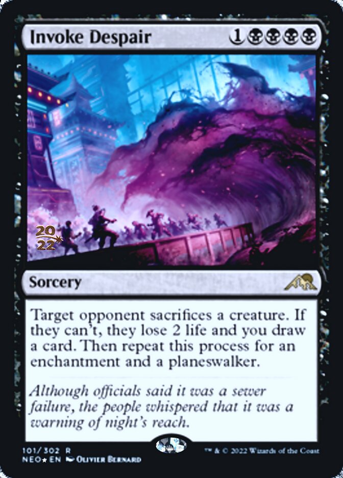 Invoke Despair [Kamigawa: Neon Dynasty Prerelease Promos] - Evolution TCG