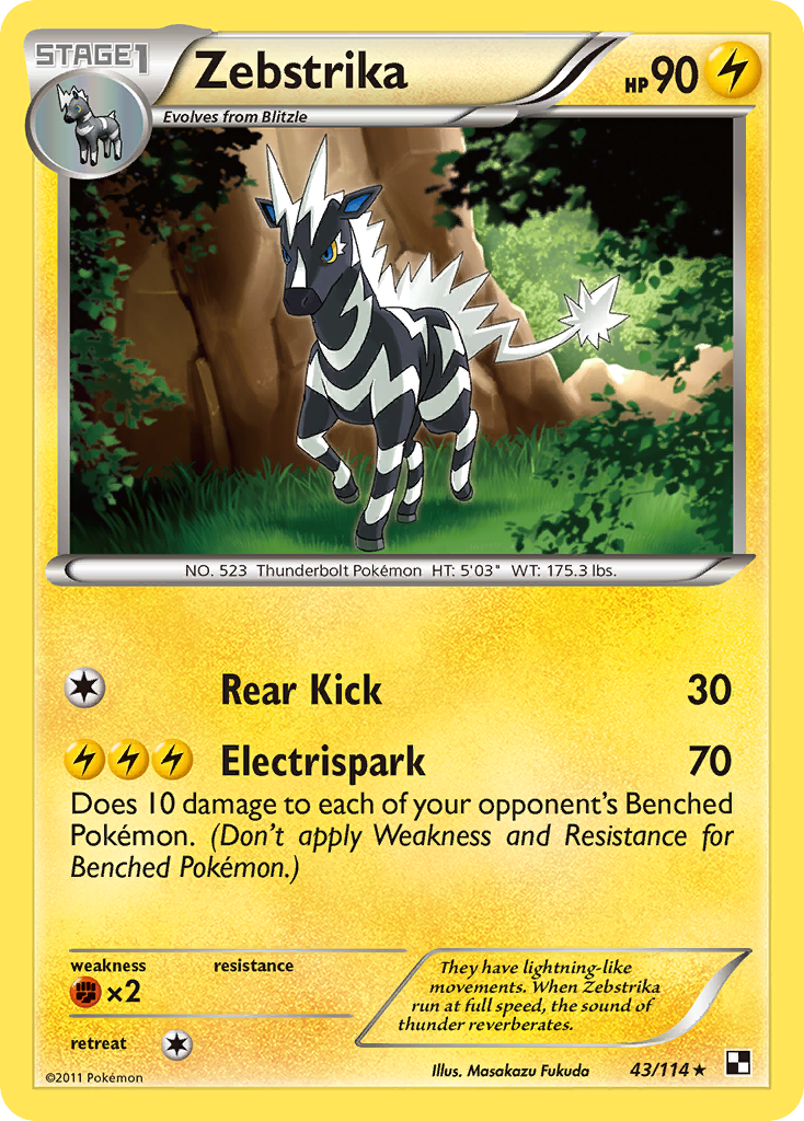 Zebstrika (43/114) [Black & White: Base Set] - Evolution TCG