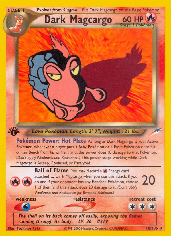 Dark Magcargo (18/105) [Neo Destiny 1st Edition] - Evolution TCG