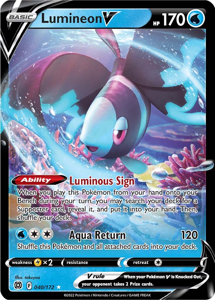 Lumineon V (040/172) [Sword & Shield: Brilliant Stars] - Evolution TCG