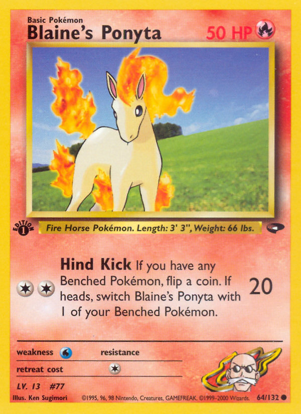 Blaine's Ponyta (64/132) [Gym Challenge 1st Edition] - Evolution TCG