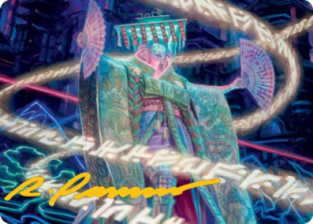 Satsuki, the Living Lore Art Card (Gold-Stamped Signature) [Kamigawa: Neon Dynasty Art Series] - Evolution TCG