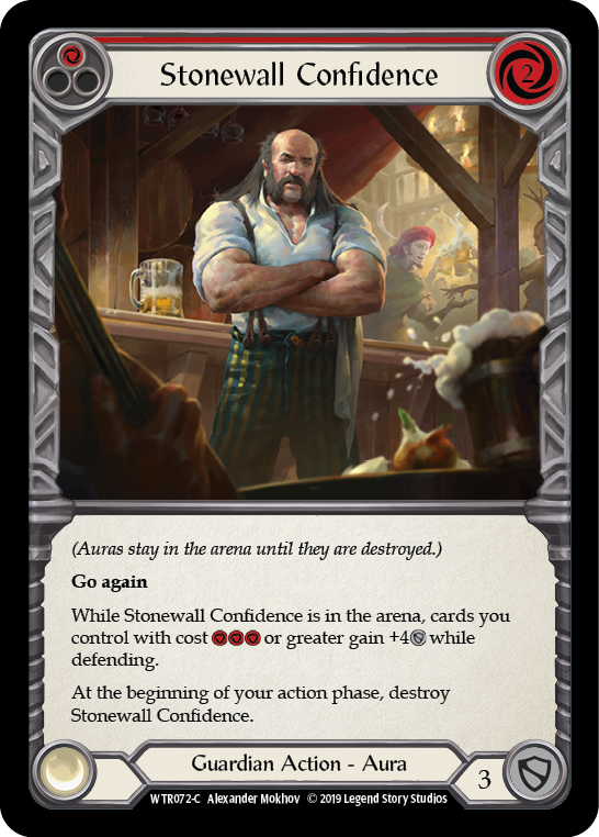 Stonewall Confidence (Red) [WTR072-C] (Welcome to Rathe)  Alpha Print Normal - Evolution TCG