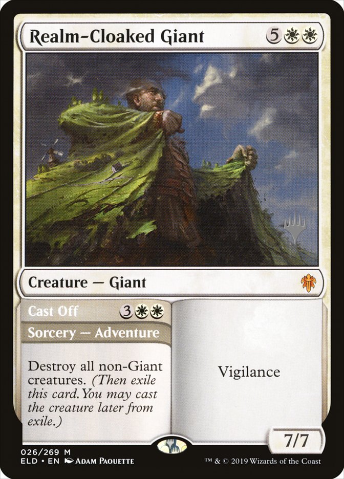 Realm-Cloaked Giant // Cast Off (Promo Pack) [Throne of Eldraine Promos] - Evolution TCG
