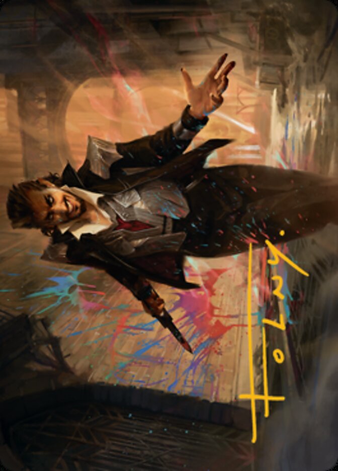 Anhelo, the Painter Art Card (Gold-Stamped Signature) [Streets of New Capenna Art Series] - Evolution TCG