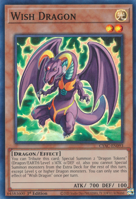 Wish Dragon [CYAC-EN093] Super Rare - Evolution TCG