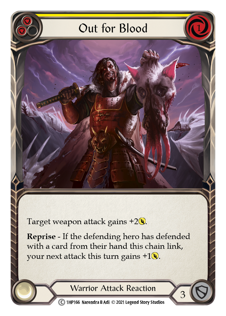 Out for Blood (Yellow) [1HP166] (History Pack 1) - Evolution TCG