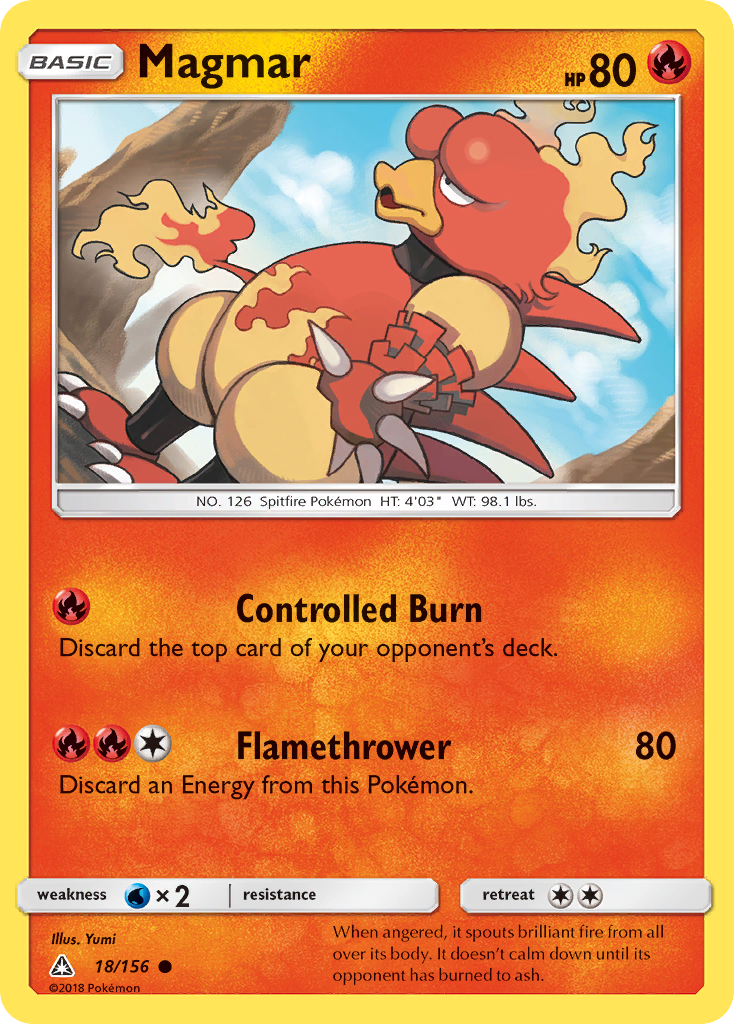 Magmar (18/156) [Sun & Moon: Ultra Prism] - Evolution TCG