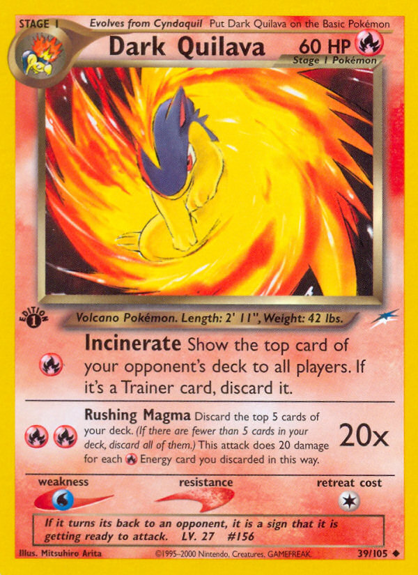 Dark Quilava (39/105) [Neo Destiny 1st Edition] - Evolution TCG