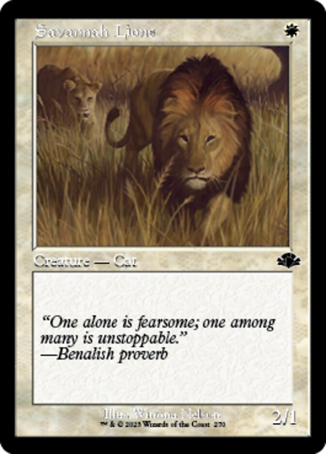 Savannah Lions (Retro) [Dominaria Remastered] - Evolution TCG