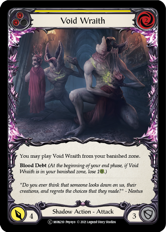 Void Wraith (Yellow) [U-MON210] (Monarch Unlimited)  Unlimited Normal - Evolution TCG