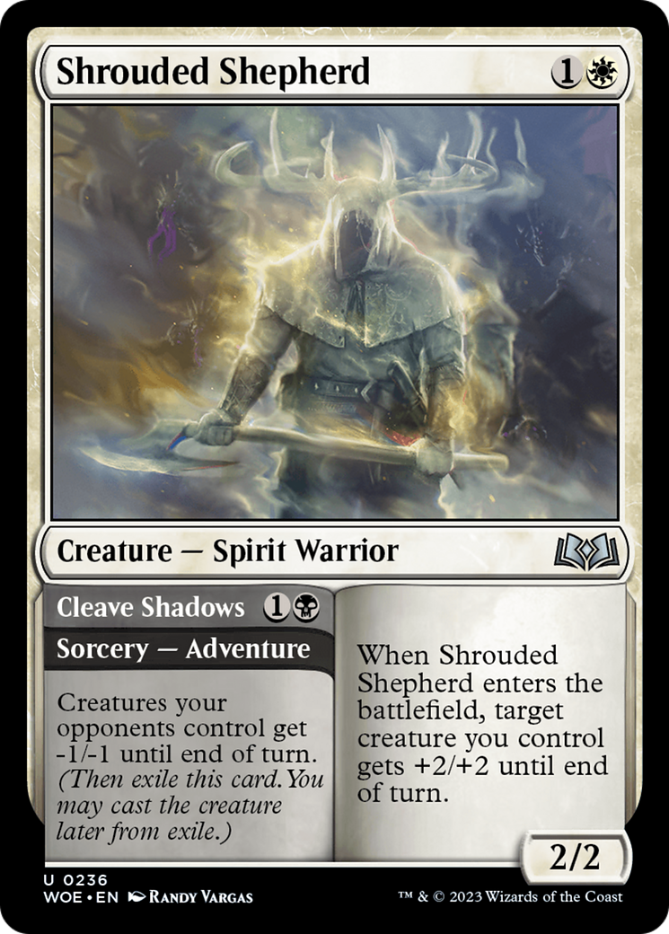 Shrouded Shepherd // Cleave Shadows [Wilds of Eldraine] - Evolution TCG