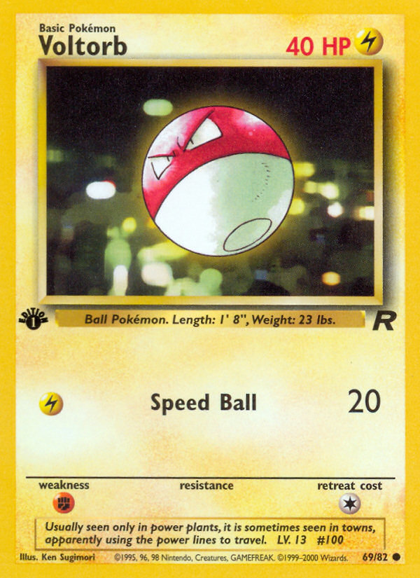 Voltorb (69/82) [Team Rocket 1st Edition] - Evolution TCG