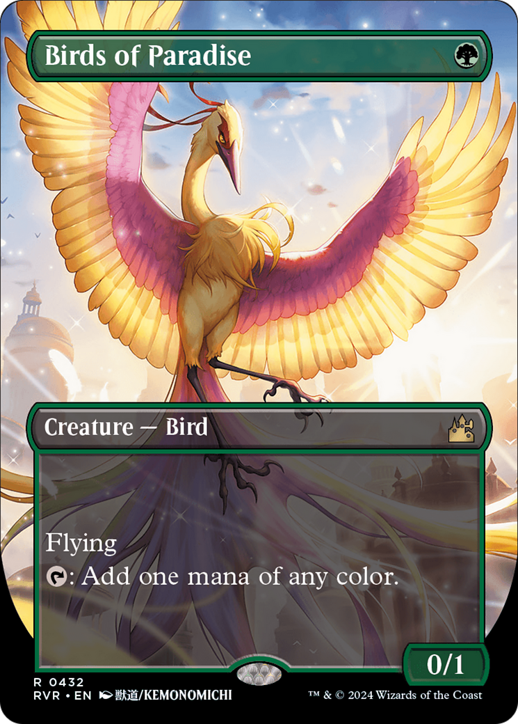 Birds of Paradise (Anime Borderless) [Ravnica Remastered] - Evolution TCG