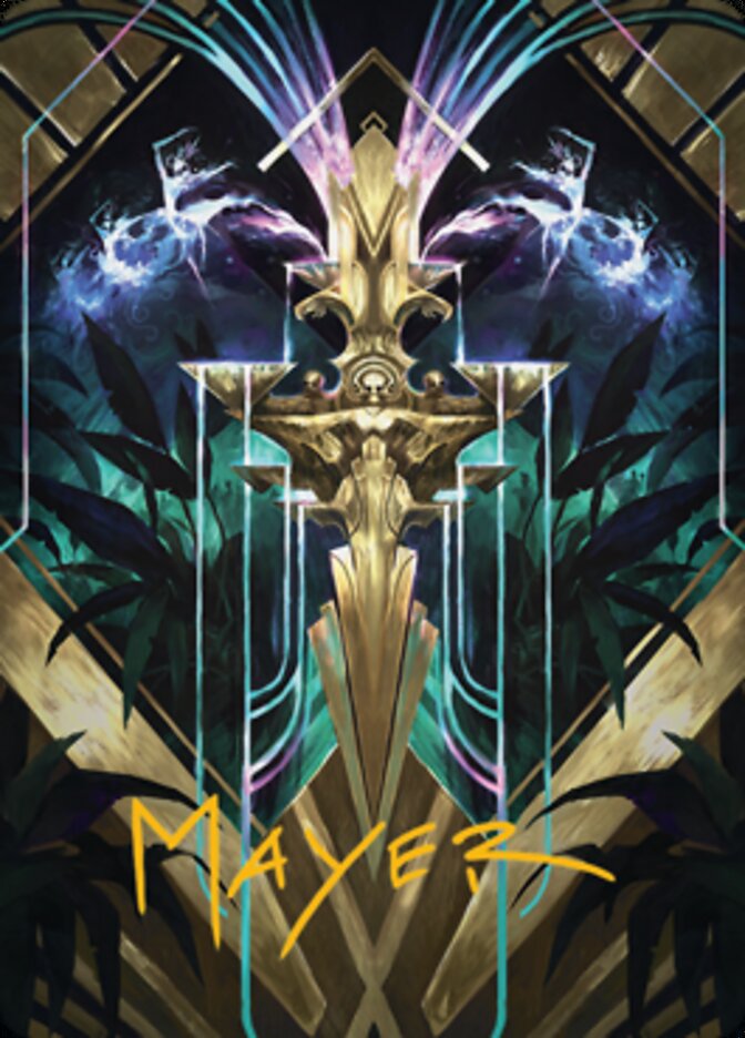 Halo Fountain Art Card (Gold-Stamped Signature) [Streets of New Capenna Art Series] - Evolution TCG