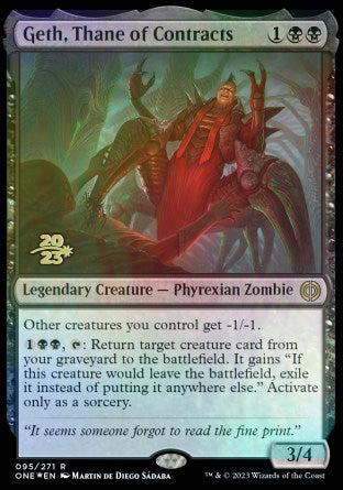 Geth, Thane of Contracts [Phyrexia: All Will Be One Prerelease Promos] - Evolution TCG