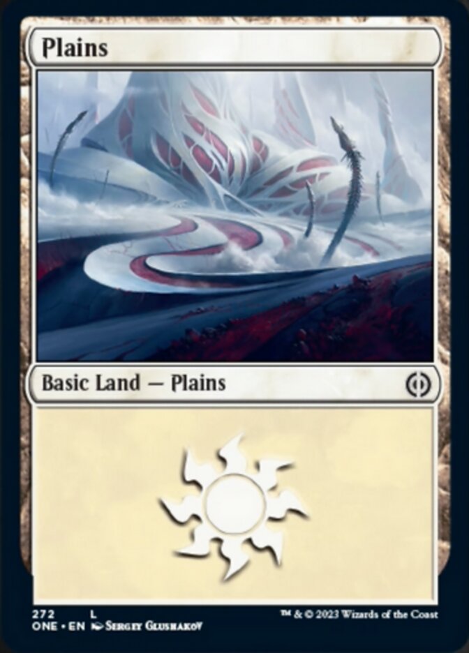 Plains (272) [Phyrexia: All Will Be One] - Evolution TCG