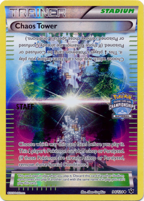 Chaos Tower (94/124) (National Championship Promo Staff) [XY: Fates Collide] - Evolution TCG