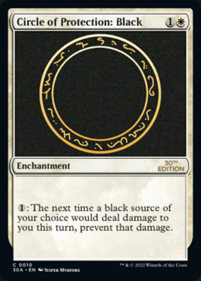 Circle of Protection: Black [30th Anniversary Edition] - Evolution TCG