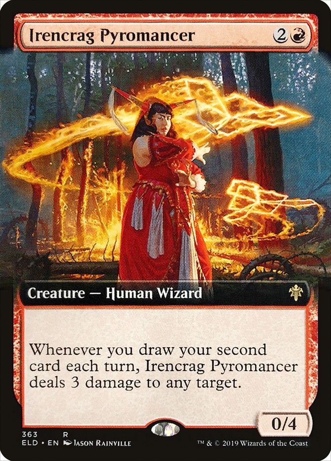 Irencrag Pyromancer (Extended Art) [Throne of Eldraine] - Evolution TCG