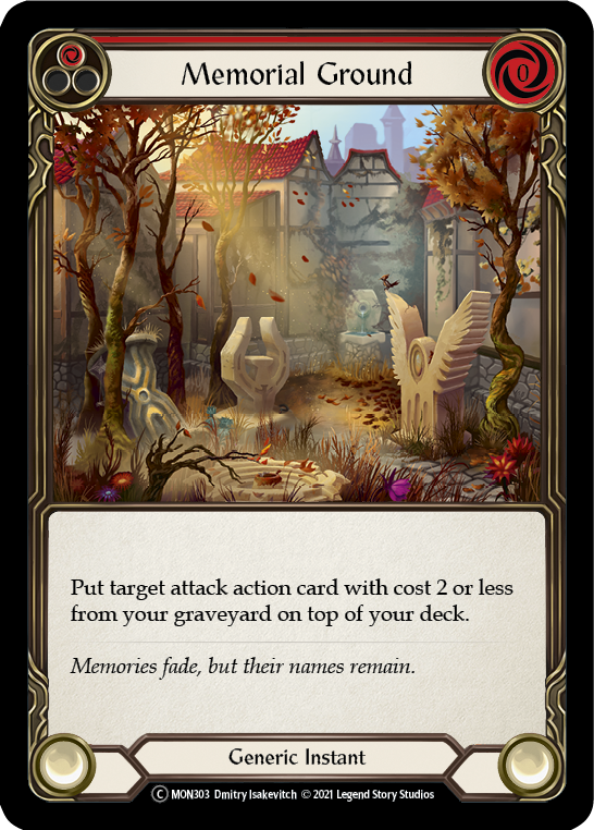 Memorial Ground (Red) [U-MON303] (Monarch Unlimited)  Unlimited Normal - Evolution TCG