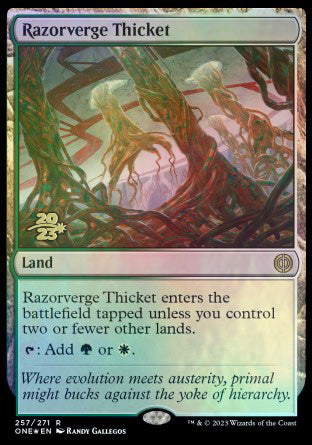 Razorverge Thicket [Phyrexia: All Will Be One Prerelease Promos] - Evolution TCG