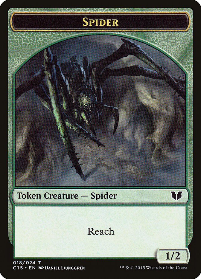 Saproling // Spider Double-Sided Token [Commander 2015 Tokens] - Evolution TCG